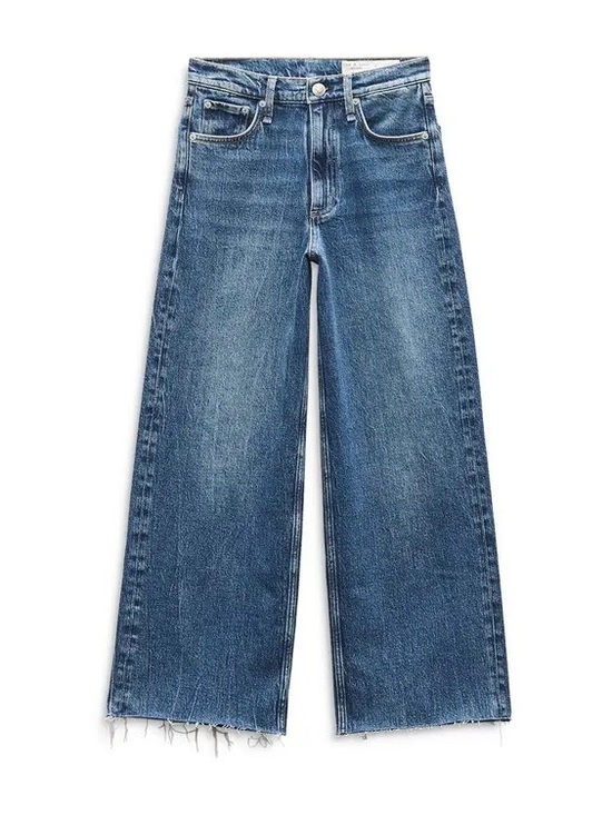 rag & bone Denim - rag & bone Andi Dark Blue Wide-Leg High-Rise Jeans, Sz 26